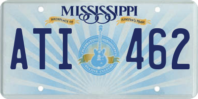 MS license plate ATI462