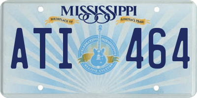 MS license plate ATI464
