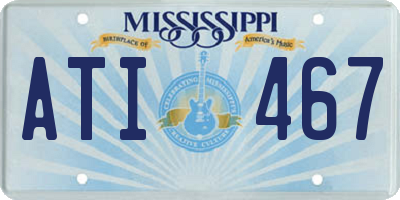 MS license plate ATI467
