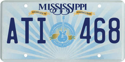 MS license plate ATI468