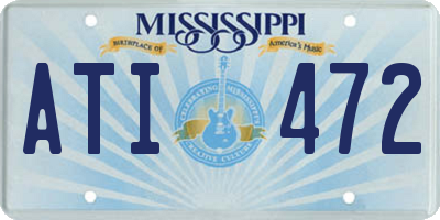 MS license plate ATI472