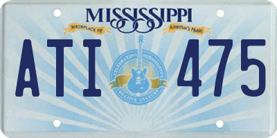 MS license plate ATI475