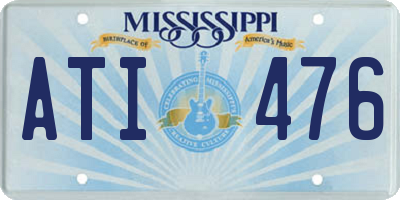 MS license plate ATI476