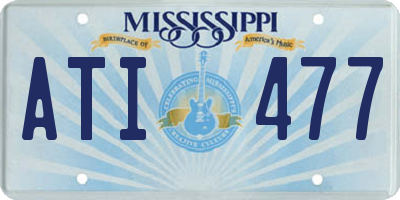 MS license plate ATI477