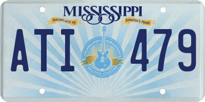 MS license plate ATI479