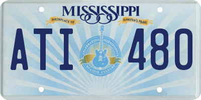 MS license plate ATI480