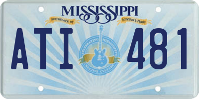 MS license plate ATI481