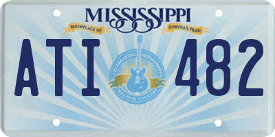 MS license plate ATI482