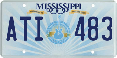 MS license plate ATI483
