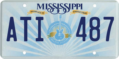 MS license plate ATI487