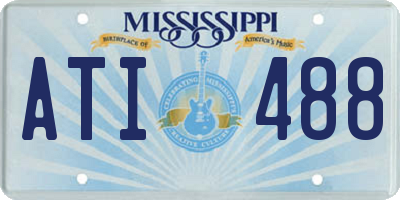 MS license plate ATI488