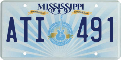MS license plate ATI491