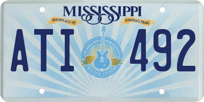 MS license plate ATI492
