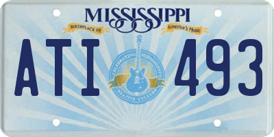 MS license plate ATI493