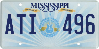MS license plate ATI496