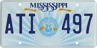 MS license plate ATI497