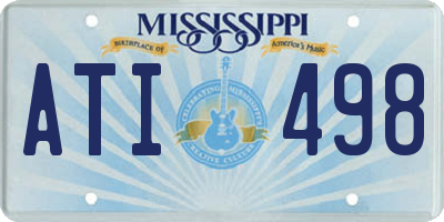 MS license plate ATI498