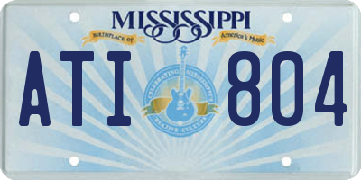 MS license plate ATI804