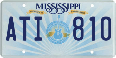 MS license plate ATI810