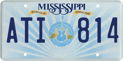MS license plate ATI814