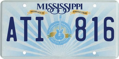 MS license plate ATI816