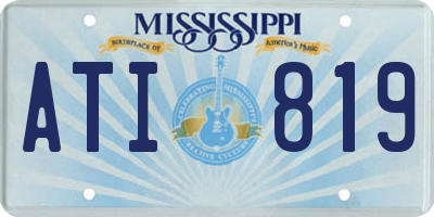 MS license plate ATI819