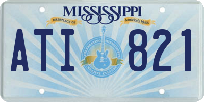 MS license plate ATI821