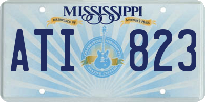 MS license plate ATI823