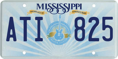 MS license plate ATI825