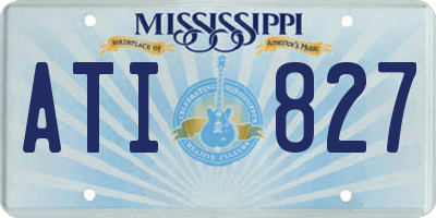 MS license plate ATI827