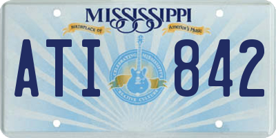 MS license plate ATI842
