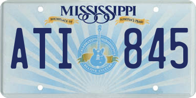 MS license plate ATI845