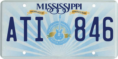 MS license plate ATI846