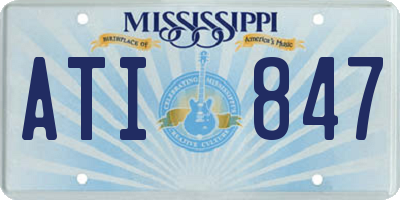 MS license plate ATI847