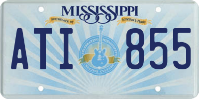 MS license plate ATI855