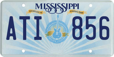 MS license plate ATI856
