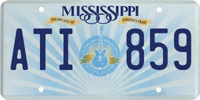 MS license plate ATI859