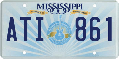 MS license plate ATI861