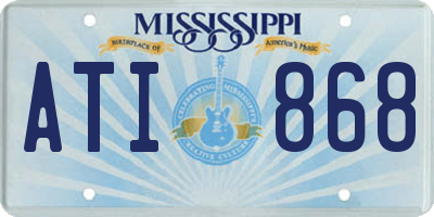 MS license plate ATI868