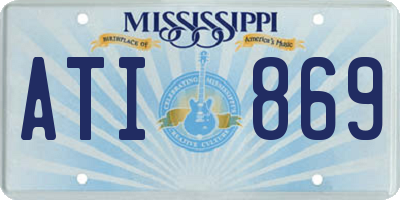 MS license plate ATI869