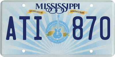 MS license plate ATI870