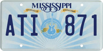 MS license plate ATI871
