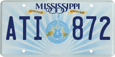 MS license plate ATI872