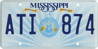 MS license plate ATI874