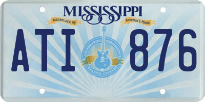 MS license plate ATI876