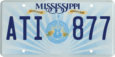 MS license plate ATI877