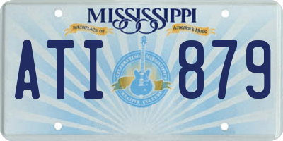 MS license plate ATI879