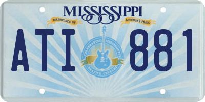 MS license plate ATI881