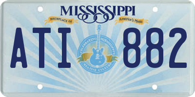 MS license plate ATI882