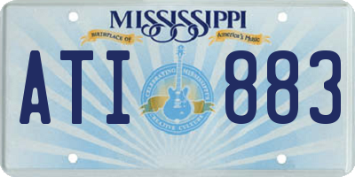 MS license plate ATI883